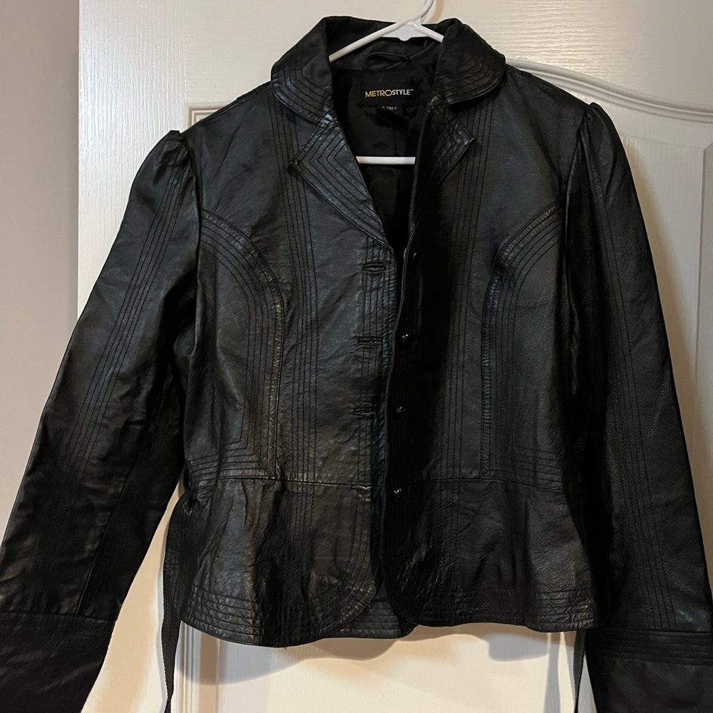 Women leather jacket